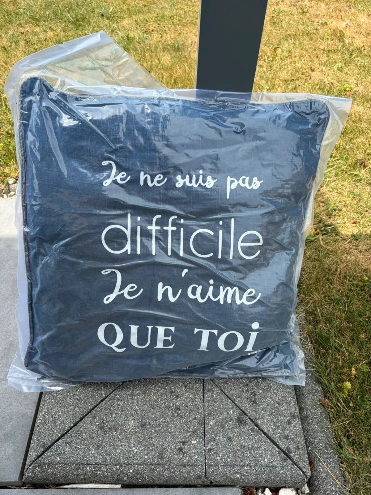 Coussin marine déco avec citation neuf